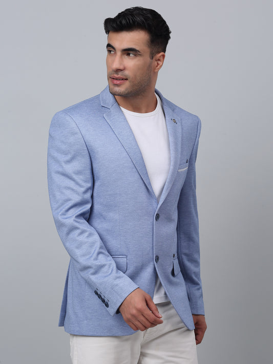 Blazer for Men | Premium Casual Blazer Slim Fit Notched Collar Terry Rayon Fabric Solid Pattern
