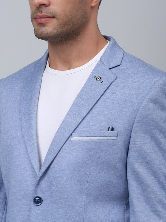 Blazer for Men | Premium Casual Blazer Slim Fit Notched Collar Terry Rayon Fabric Solid Pattern