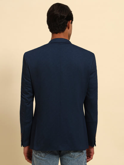 Blazer for Men | Premium Casual Blazer Slim Fit Notched Collar Terry Rayon Fabric Solid Pattern