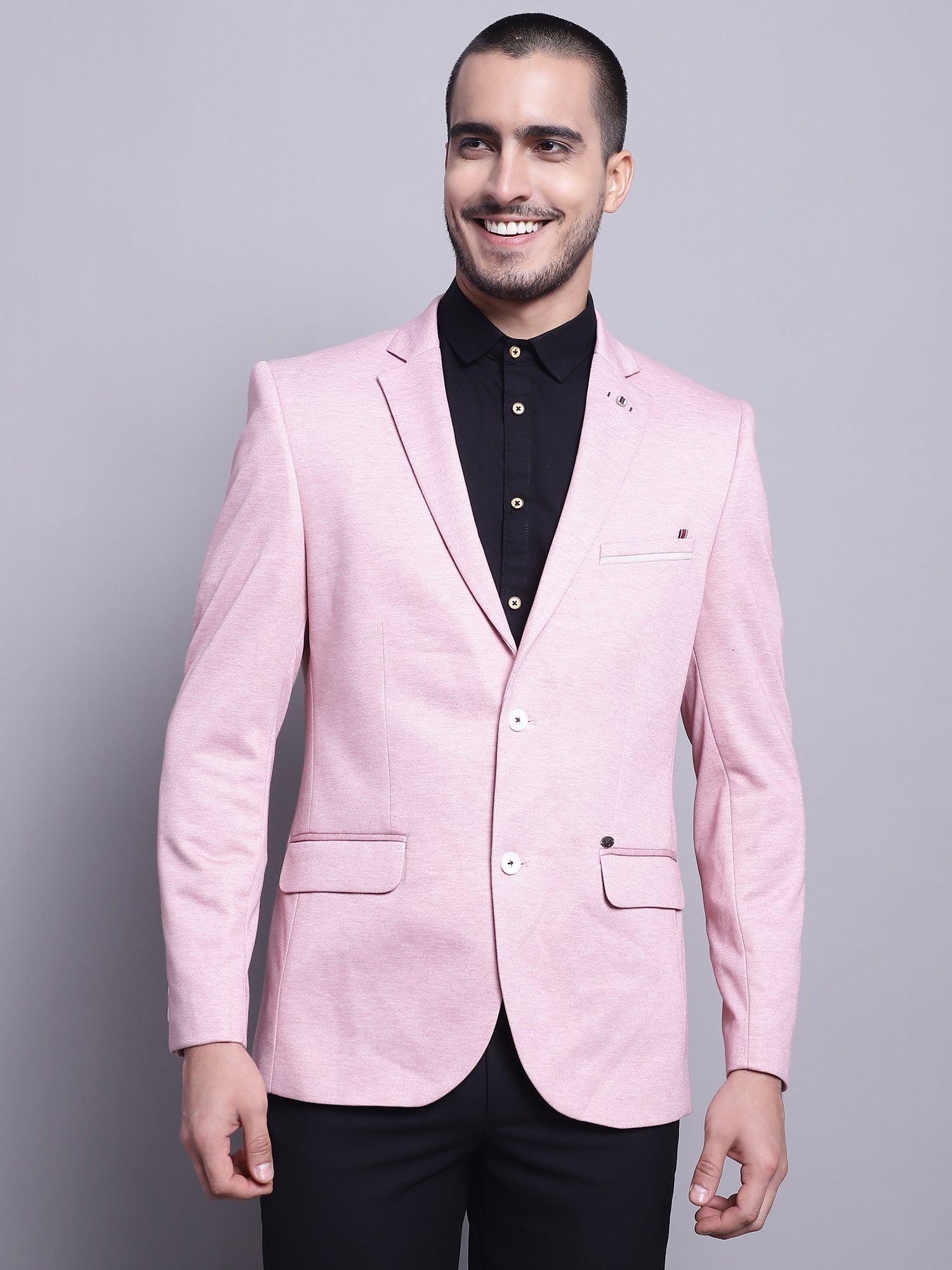 Cantabil Men Pink Casual Blazer (7142097879179)