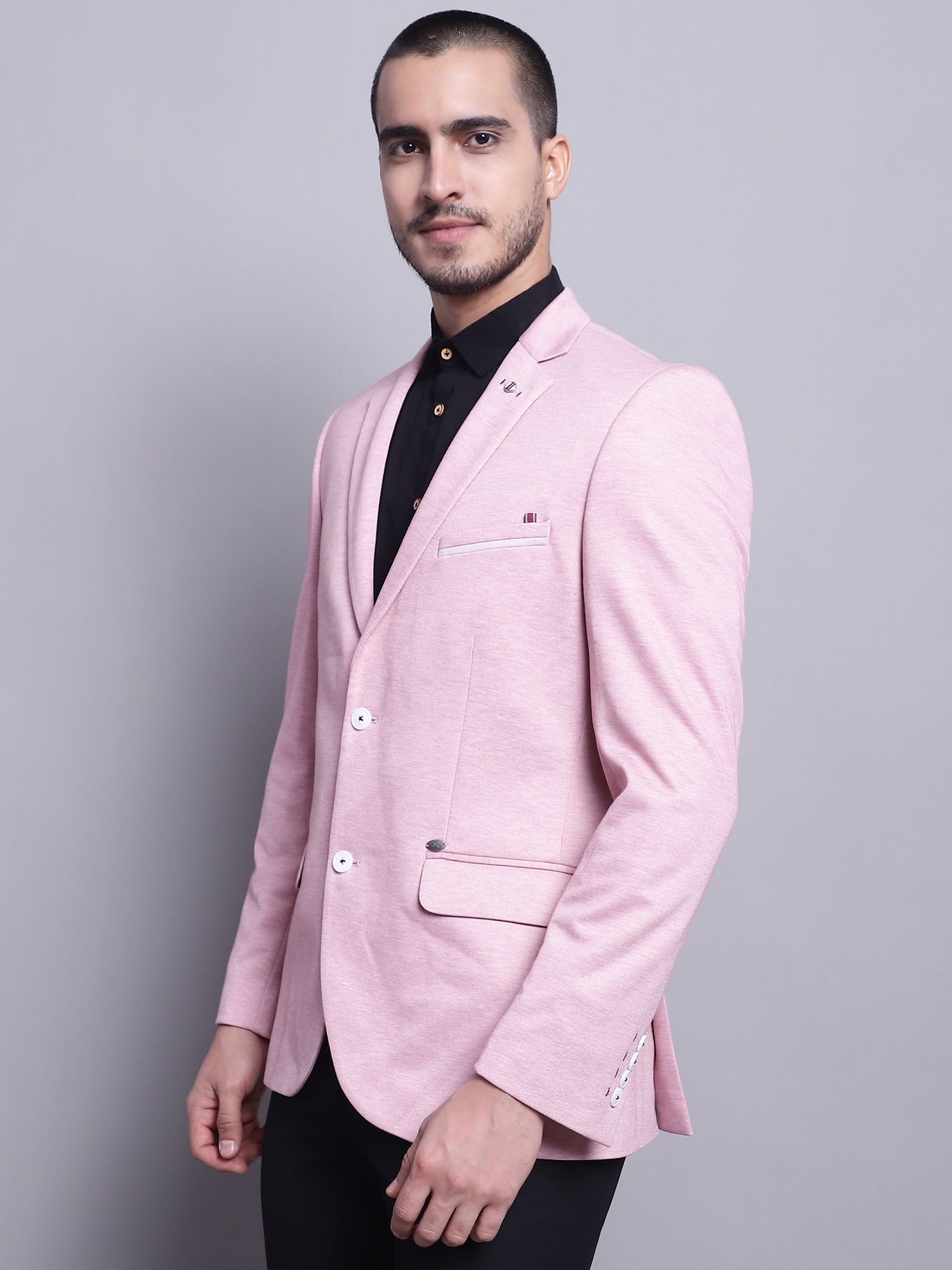 Cantabil Men Pink Casual Blazer (7142097879179)