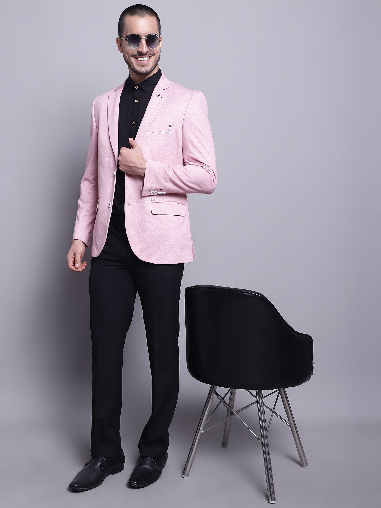 Cantabil Men Pink Casual Blazer (7142097879179)