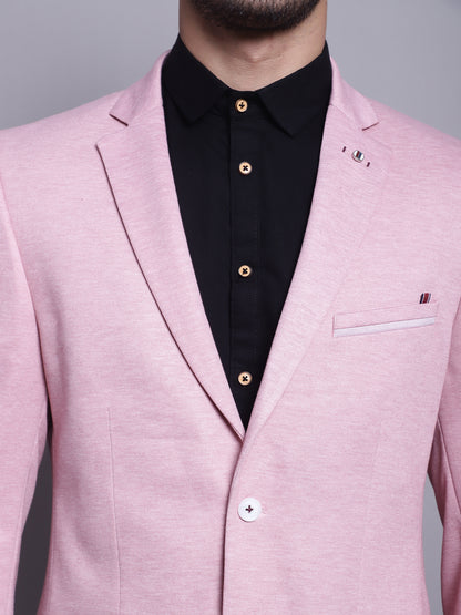 Cantabil Men Pink Casual Blazer (7142097879179)