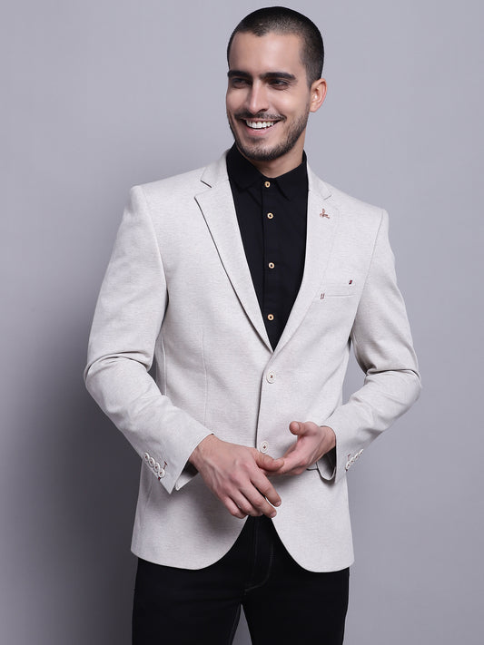 Cantabil Men Beige Blazer (7142083559563)