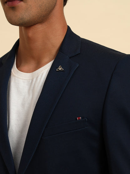 Blazer for Men | Premium Casual Blazer Slim Fit Notched Collar Terry Rayon Fabric Solid Pattern