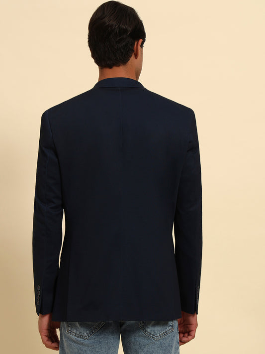 Blazer for Men | Premium Casual Blazer Slim Fit Notched Collar Terry Rayon Fabric Solid Pattern