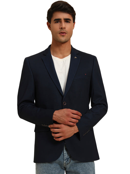Blazer for Men | Premium Casual Blazer Slim Fit Notched Collar Terry Rayon Fabric Solid Pattern