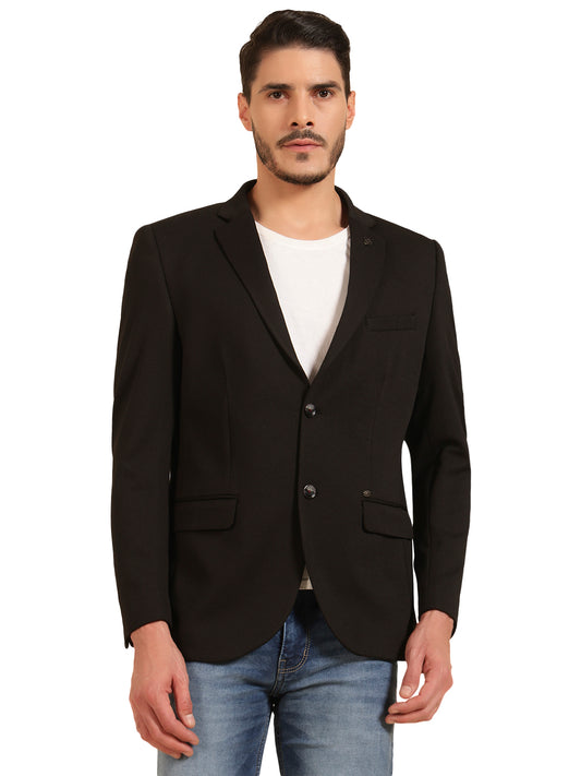 Blazer for Men | Premium Casual Blazer Slim Fit Notched Collar Terry Rayon Fabric Self Design Pattern