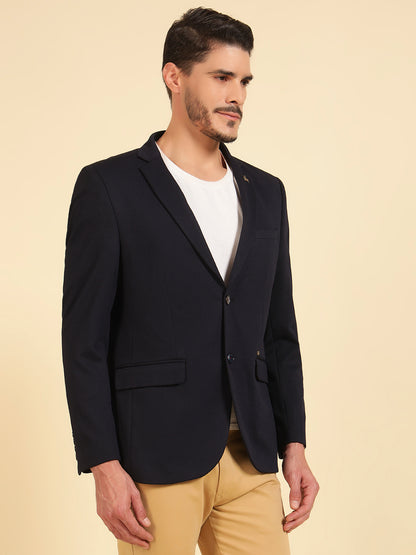 Blazer for Men | Premium Casual Blazer Slim Fit Notched Collar Terry Rayon Fabric Self Design Pattern