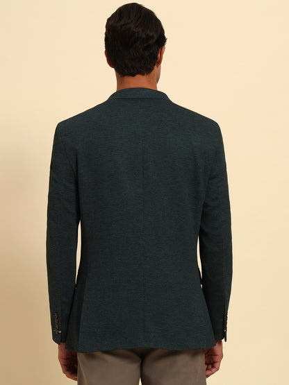 Blazer for Men | Premium Casual Blazer Slim Fit Notched Collar Terry Rayon Fabric Self Design Pattern