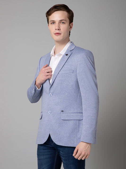 Blazer for Men | Premium Casual Blazer Slim Fit Notched Collar Terry Rayon Fabric Self Design Pattern