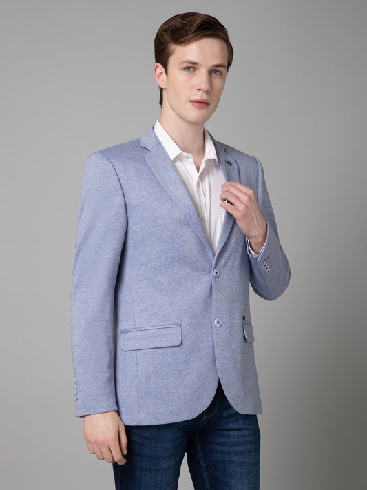 Blazer for Men | Premium Casual Blazer Slim Fit Notched Collar Terry Rayon Fabric Self Design Pattern