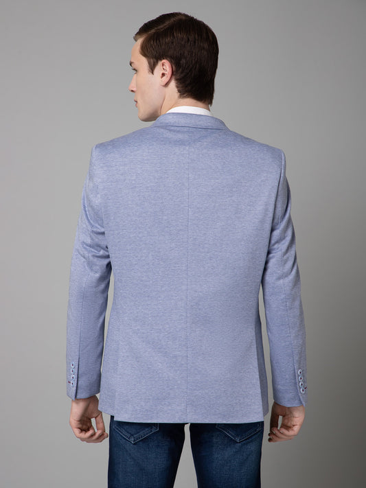 Blazer for Men | Premium Casual Blazer Slim Fit Notched Collar Terry Rayon Fabric Self Design Pattern
