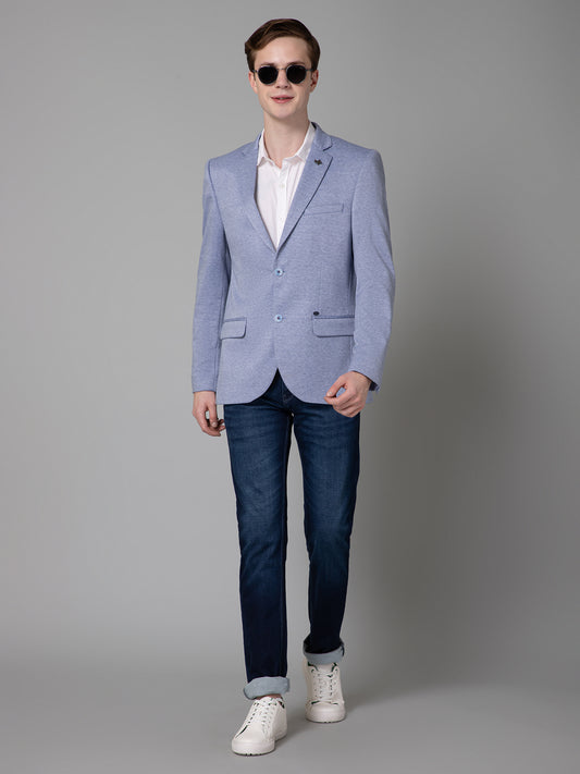 Blazer for Men | Premium Casual Blazer Slim Fit Notched Collar Terry Rayon Fabric Self Design Pattern