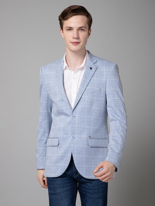 Blazer for Men | Premium Casual Blazer Slim Fit Notched Collar Terry Rayon Fabric Checkered Pattern