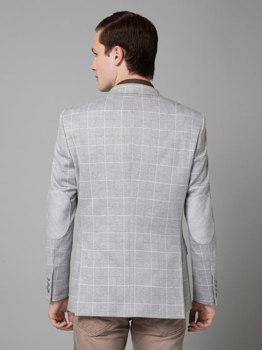 Blazer for Men | Premium Casual Blazer Slim Fit Notched Collar Terry Rayon Fabric Checkered Pattern