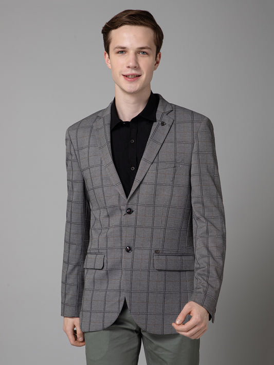 Blazer for Men | Premium Casual Blazer Slim Fit Notched Collar Terry Rayon Fabric Checkered Pattern