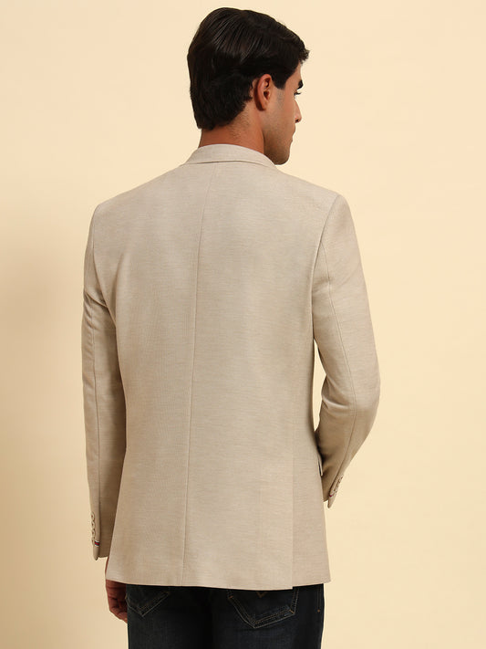 Blazer for Men | Premium Casual Blazer Slim Fit Notched Collar Terry Rayon Fabric Self Design Pattern