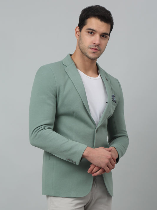 Blazer for Men | Premium Casual Blazer Slim Fit Notched Collar Polyester Fabric Solid Pattern