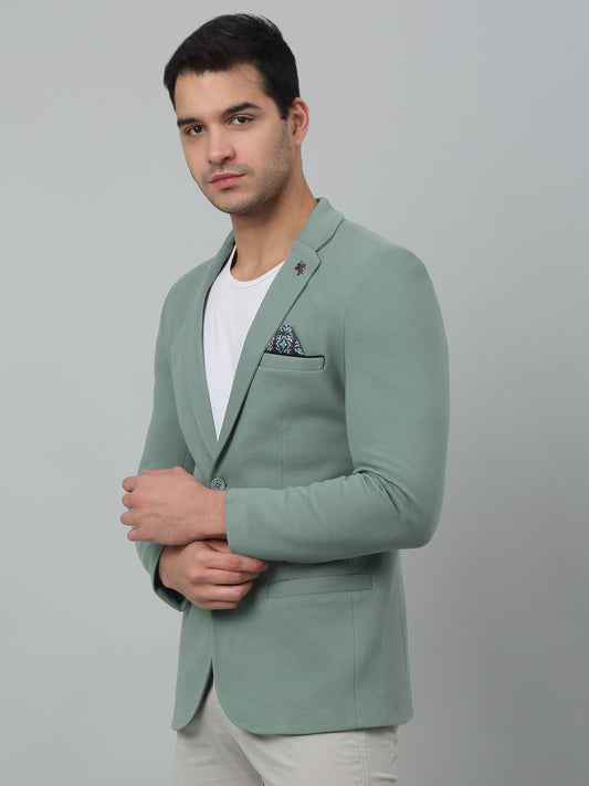 Blazer for Men | Premium Casual Blazer Slim Fit Notched Collar Polyester Fabric Solid Pattern