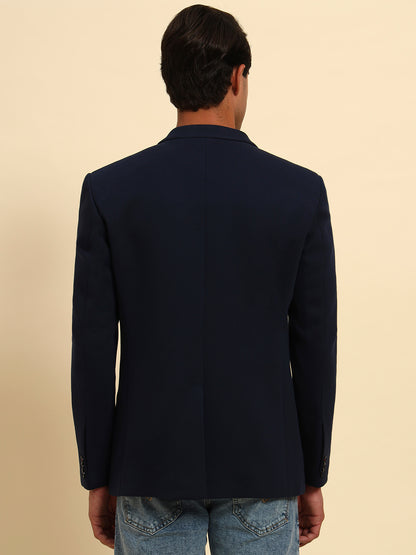 Blazer for Men | Premium Casual Blazer Slim Fit Notched Collar Polyester Fabric Solid Pattern