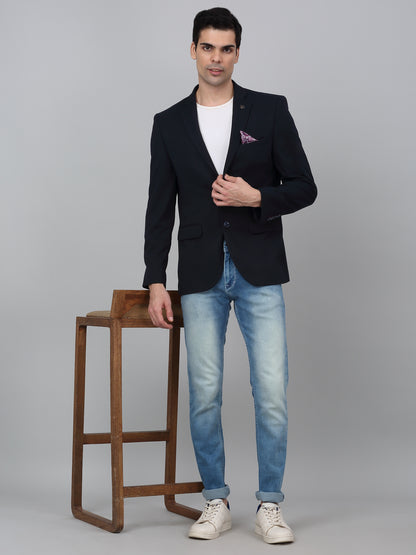 Blazer for Men | Premium Casual Blazer Slim Fit Notched Collar Poly Viscose Fabric Solid Pattern
