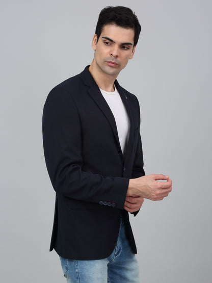 Blazer for Men | Premium Casual Blazer Slim Fit Notched Collar Poly Viscose Fabric Solid Pattern