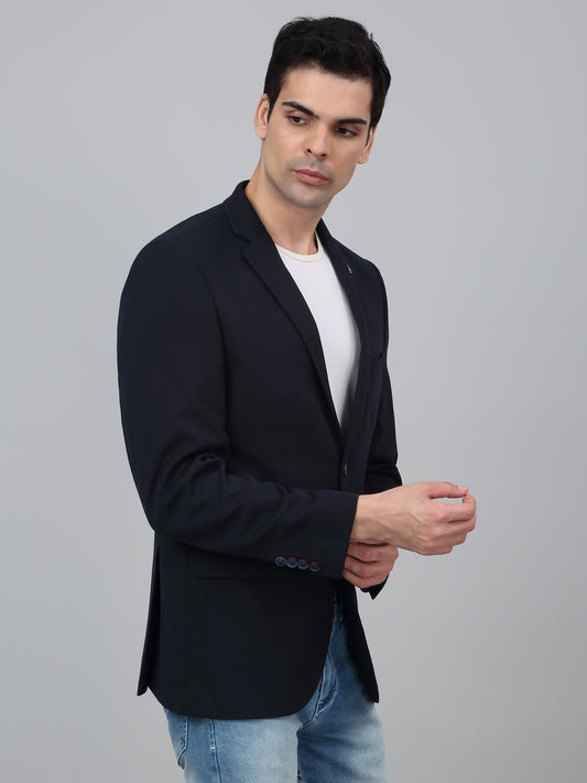 Blazer for Men | Premium Casual Blazer Slim Fit Notched Collar Poly Viscose Fabric Solid Pattern