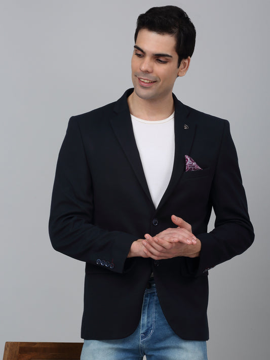 Blazer for Men | Premium Casual Blazer Slim Fit Notched Collar Poly Viscose Fabric Solid Pattern