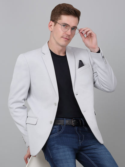 Blazer for Men | Premium Casual Blazer Slim Fit Notched Collar Terry Rayon Fabric Self Design Pattern