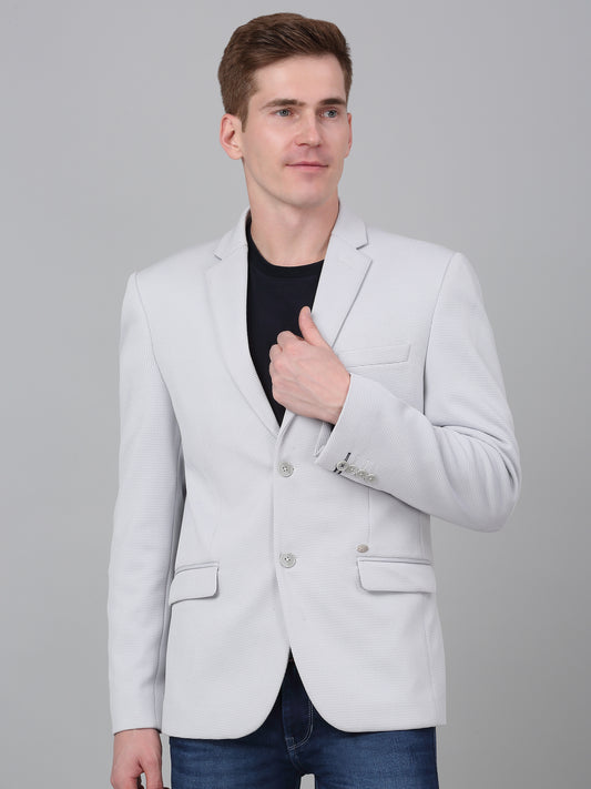 Blazer for Men | Premium Casual Blazer Slim Fit Notched Collar Terry Rayon Fabric Self Design Pattern
