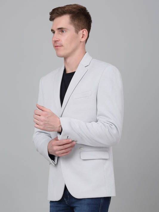 Blazer for Men | Premium Casual Blazer Slim Fit Notched Collar Terry Rayon Fabric Self Design Pattern