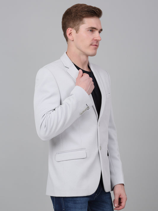 Blazer for Men | Premium Casual Blazer Slim Fit Notched Collar Terry Rayon Fabric Self Design Pattern