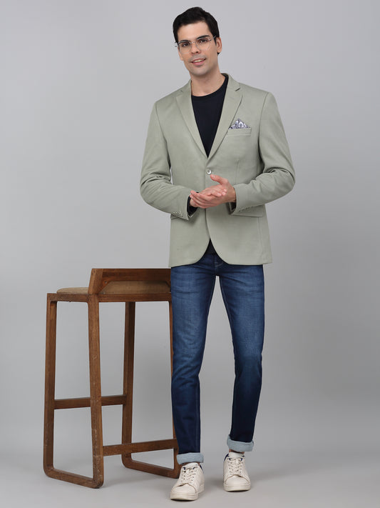 Blazer for Men | Premium Casual Blazer Slim Fit Notched Collar Terry Rayon Fabric Self Design Pattern