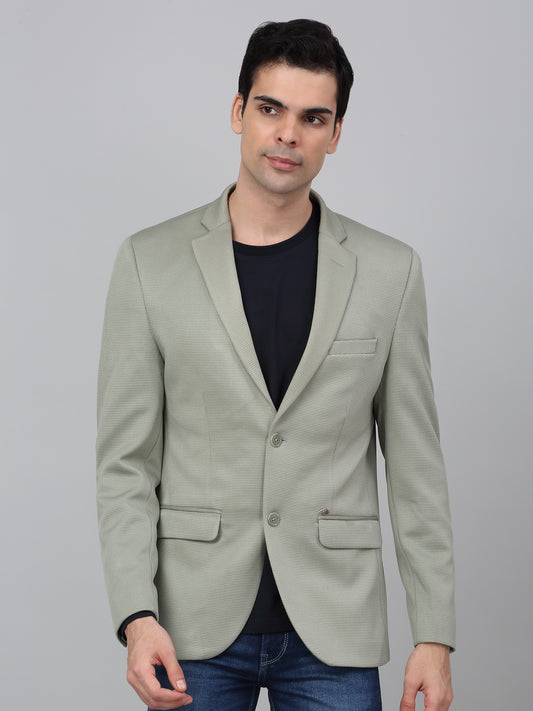Blazer for Men | Premium Casual Blazer Slim Fit Notched Collar Terry Rayon Fabric Self Design Pattern
