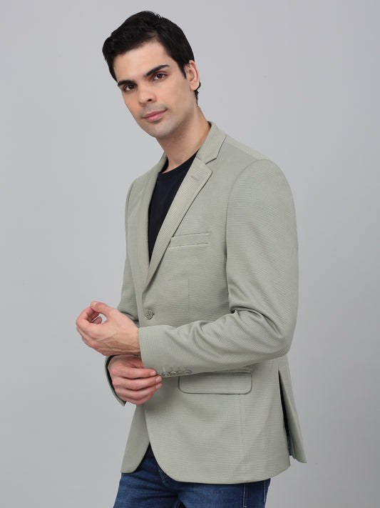 Blazer for Men | Premium Casual Blazer Slim Fit Notched Collar Terry Rayon Fabric Self Design Pattern
