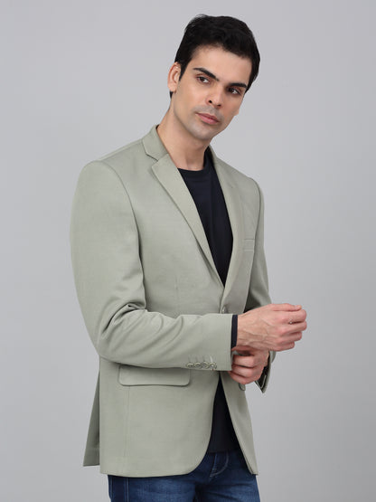 Blazer for Men | Premium Casual Blazer Slim Fit Notched Collar Terry Rayon Fabric Self Design Pattern