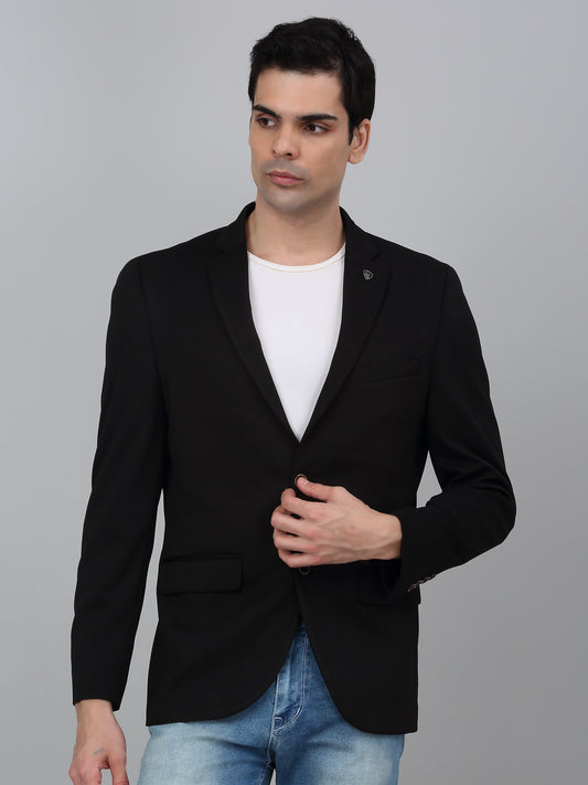 Blazer for Men | Premium Casual Blazer Slim Fit Notched Collar Polyester Fabric Solid Pattern