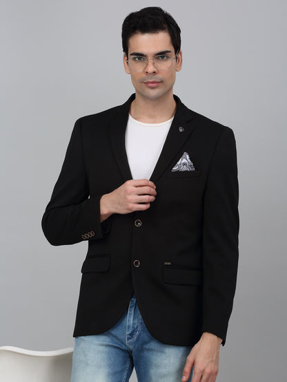 Blazer for Men | Premium Casual Blazer Slim Fit Notched Collar Polyester Fabric Solid Pattern