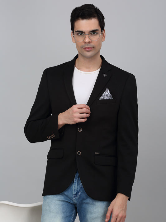 Blazer for Men | Premium Casual Blazer Slim Fit Notched Collar Polyester Fabric Solid Pattern