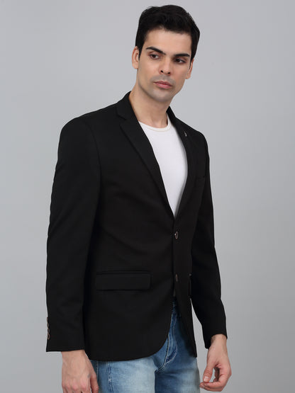 Blazer for Men | Premium Casual Blazer Slim Fit Notched Collar Polyester Fabric Solid Pattern