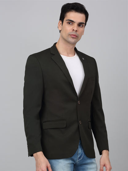 Blazer for Men | Premium Casual Blazer Slim Fit Notched Collar Polyester Fabric Solid Pattern