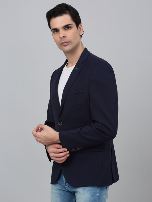 Blazer for Men | Premium Casual Blazer Slim Fit Notched Collar Polyester Fabric Solid Pattern