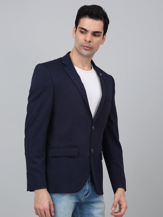 Blazer for Men | Premium Casual Blazer Slim Fit Notched Collar Polyester Fabric Solid Pattern