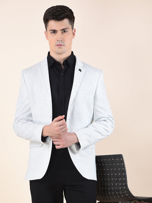 Blazer for Men | Premium Casual Blazer Slim Fit Notched Collar Terry Rayon Fabric Self Design Pattern