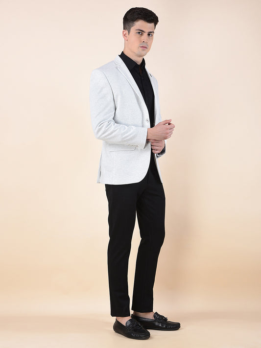 Blazer for Men | Premium Casual Blazer Slim Fit Notched Collar Terry Rayon Fabric Self Design Pattern