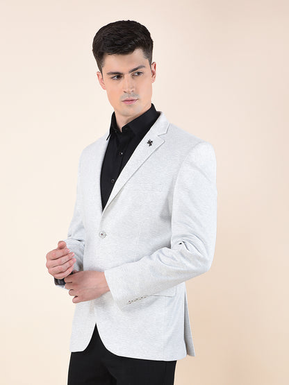 Blazer for Men | Premium Casual Blazer Slim Fit Notched Collar Terry Rayon Fabric Self Design Pattern