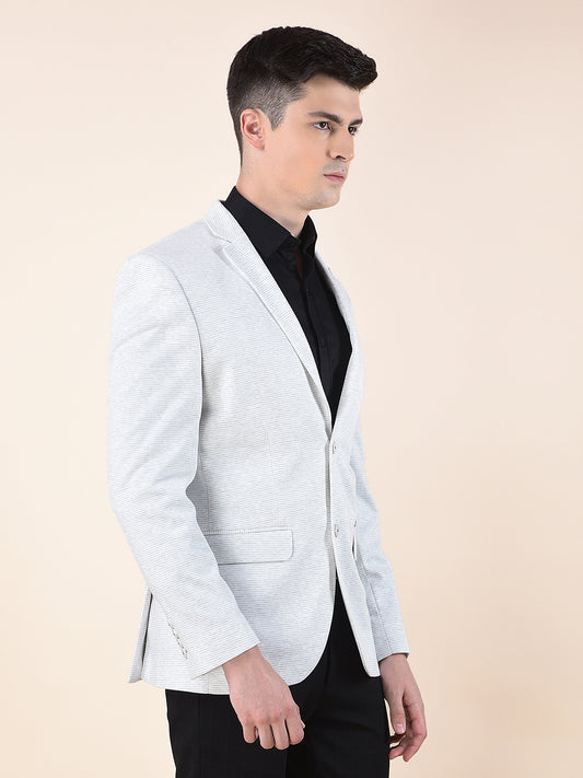 Blazer for Men | Premium Casual Blazer Slim Fit Notched Collar Terry Rayon Fabric Self Design Pattern