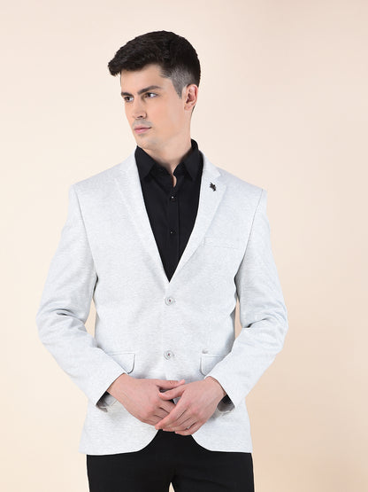 Blazer for Men | Premium Casual Blazer Slim Fit Notched Collar Terry Rayon Fabric Self Design Pattern