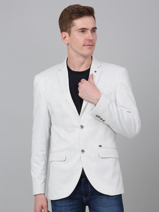 Blazer for Men | Premium Casual Blazer Slim Fit Notched Collar Terry Rayon Fabric Self Design Pattern